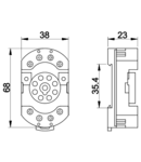 Soclu pentru releu RS90.22 RM08, RT08