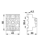 Soclu pentru releu PF11-3A RM11, RT11