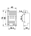 Soclu pentru releu RSPTF-14A RL14