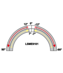 Limitator de cursa cu arc (otel) LSME9101 1×NO+1×NC, 5A/250V AC, 100mm, IP65