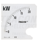 Cadran aparat W96-400V/4 SCALE-W96/4-2000 0 - 2000 kW