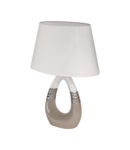 Lampa de masa BELLARIVA 1 taupe, chrome, alb 220-240V,50/60Hz