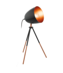 Lampa de masa CHESTER negru, copper 220-240V,50/60Hz IP20
