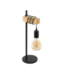 Lampa de masa TOWNSHEND negru, brown 220-240V,50/60Hz