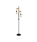 Lampa pardoseala TOWNSHEND negru, brown 220-240V,50/60Hz