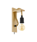 Lampa perete RAMPSIDE negru, brown 220-240V,50/60Hz