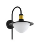 Lampa perete SIRMIONE negru, gold 220-240V,50/60Hz IP44