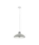 Lampa suspendata BARROWBY grey, alb 220-240V,50/60Hz