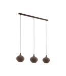 Lampa suspendata CAMBORNE dark brown, creme 220-240V,50/60Hz