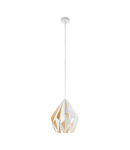 Lampa suspendata CARLTON 1 alb, honey gold 220-240V,50/60Hz