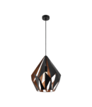 Lampa suspendata CARLTON 1 negru, copper 220-240V,50/60Hz