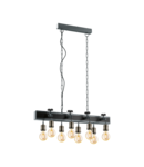 Lampa suspendata GOLDCLIFF silver-antique, negru 220-240V,50/60Hz