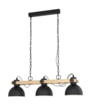 Lampa suspendata LUBENHAM negru, brown 220-240V,50/60Hz