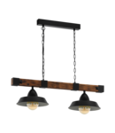 Lampa suspendata OLDBURY negru, brown rustic 220-240V,50/60Hz