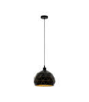 Lampa suspendata ROCCAFORTE negru, gold 220-240V,50/60Hz