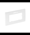 Placa ornamet- AR45, double, with labelling panel for horizontal device installation | Type AR45-BF2 AL