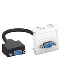 VGA connection, 1 module, straight outlet, with connection cable | Type MTG-VGA F SWGR1