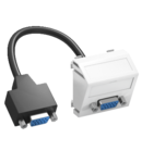 VGA connection, 1 module, slanting outlet, with connection cable | Type MTS-VGA F SWGR1