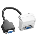 VGA connection, 1 module, slanting outlet, with connection cable | Type MTS-VGA F SWGR1