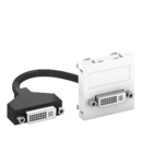 DVI-I connection, 1 module, straight outlet, with connection cable | Type MTG-DVI F SWGR1