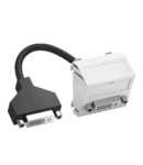 DVI-I connection, 1 module, slanting outlet, with connection cable | Type MTS-DVI F AL1