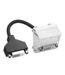 DVI-I connection, 1 module, slanting outlet, with connection cable | Type MTS-DVI F AL1