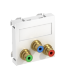 Component video connection, 1 module, straight outlet, as soldered connection | Type MTG-3R L AL1