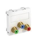 Component video connection, 1 module, straight outlet, as soldered connection | Type MTG-3R L AL1