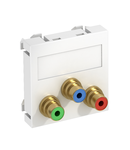 Component video connection, 1 module, straight outlet, as 1:1 coupling | Type MTG-3R F AL1