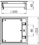 Cadru doza de pardoseala 12 module  GES4-2U10T 7011