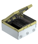 UDHOME4 floor box, with MT3 module support, freely equippable, brass | Type UDHOME4 2M MT U