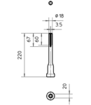 Adaptor pentru ciocan percutor 2536- pentru bataie electrod impamantare 