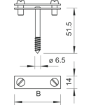 Suport pentru prindere platbanda 40x4 sau 25x4 - tip clema SPZ | Type 708 40 HG