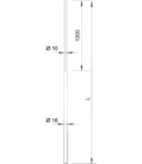 Tapered pipe air-termination rod | Type 101 VL2000