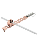 Ridge conductor holder with tensioning spring 8 mm copper-plated | Type 132 U-CU