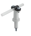 Roof conductor holder for tiled, slated and corrugated roofs, with crossbar | Type 133 A