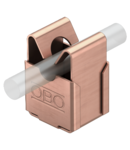 Screwless cable bracket for Rd 8 mm, through-way Ø 5 mm copper-plated | Type 177 20 VA-VK M6