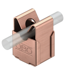 Screwless cable bracket for Rd 8 mm, through-way Ø 5 mm copper-plated | Type 177 20 VA-VK M6