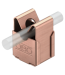 Screwless cable bracket for Rd 8 mm, through-way Ø 7 mm copper-plated | Type 177 20 VA-VK M8