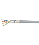 Cablu flexibil SF/UTP Cat.5 200MHz 4x2xAWG26 PVC gri