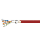 Cablu flexibil SF/UTP Cat.5 200MHz 4x2xAWG26 PVC rosu