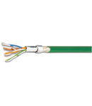 Cablu flexibil SF/UTP Cat.5 200MHz 4x2xAWG26 PVC verde