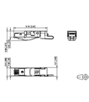 Conector industrial IP20 RJ45G Cat.6 pt. AWG22