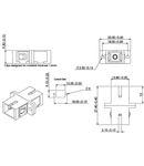 Cupla SC Simplex,Plastic,Singlemode,zirc.,flansa,albstr.ECO