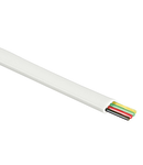 Flat Modular Cable, 4-wire, AWG26, White, 100m