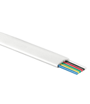 Flat Modular Cable, 6-wire, AWG26, White, 100m