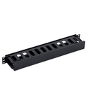 Organizator cabluri 19", 1U, plastic, negru RAL9005