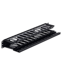 Organizator cabluri 19", 1U, plastic, negru RAL9005