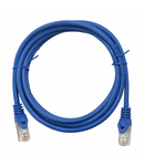 Patchcablu Cat.5 ecranat RJ45 albastru 0,5m