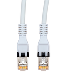 Patchcablu Cat.6a push pull ecranat RJ45 gri 10GB, LS0H, 10m